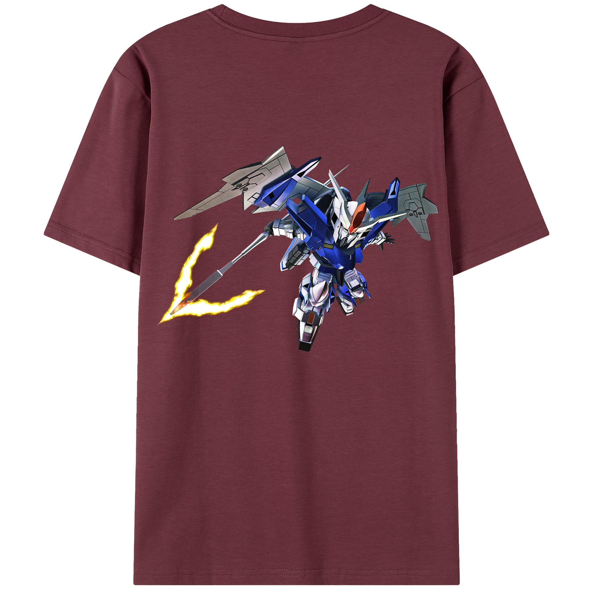 （画像用） 機動戦士ガンダム Mobile Suit Gundam 綿100％半袖Tシャツ（背面プリント）